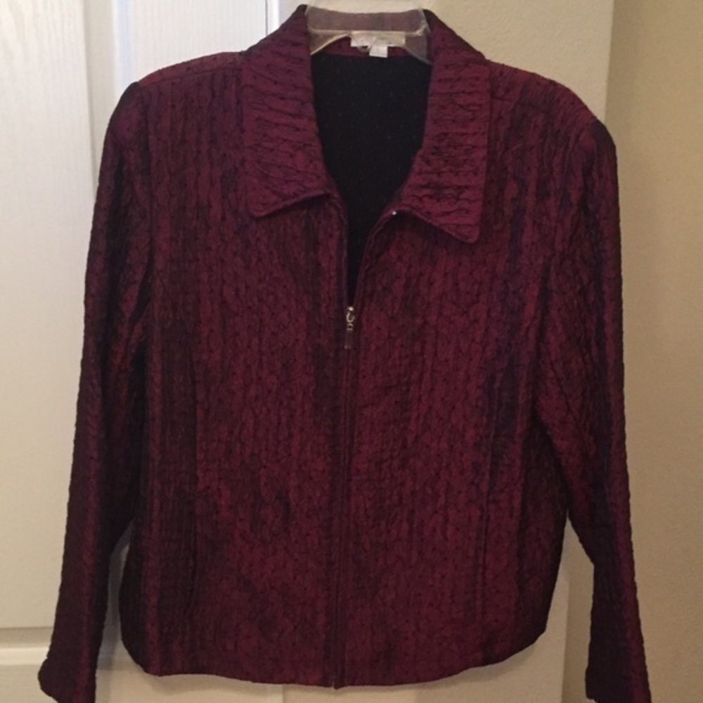 Erin London maroon & black blazer/jacket